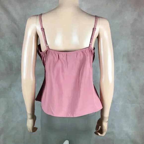 RUE 21 Spaghetti Strap Coral Tank Top with Wooden Buttons NEW Size Large - Picture 6 of 11